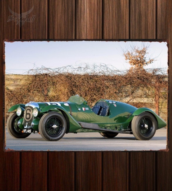 Металлическая табличка Lagonda V12 Le Mans Team Car Металлическая табличка Lagonda V12 Le Mans Team Car